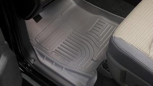 GMC Sierra Floor Mats - Front + 2nd Seat - Husky Liners - WeatherBeater - Black - 2014